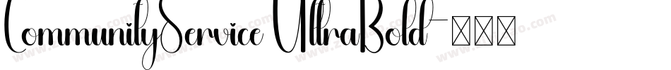 CommunityService UltraBold字体转换